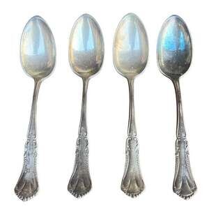 Set of 4 Vintage Wm. A. Rogers A1 Silverplate 6” Spoons
